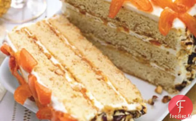 Gâteau Croustillant aux Noisettes et Kumquats Miellés
