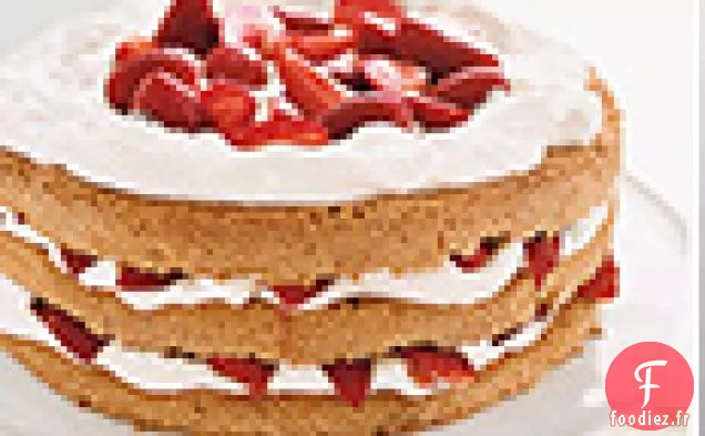 Gâteau aux Fraises et à la Crème au Sirop de Cardamome
