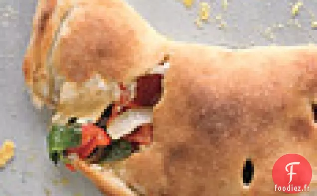 Calzones d'Épinards et de Poivrons Rouges