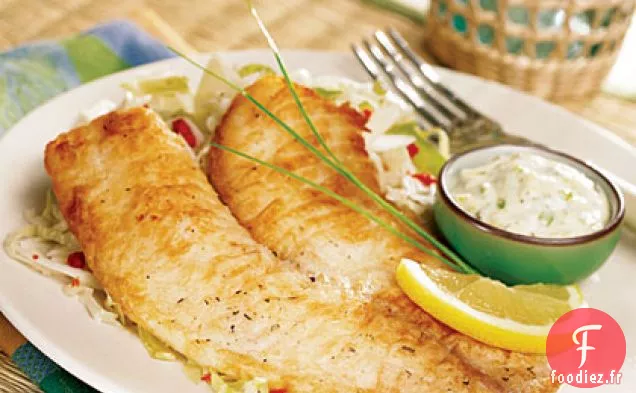 Tilapia Poêlé avec Sauce Tartare Acidulée