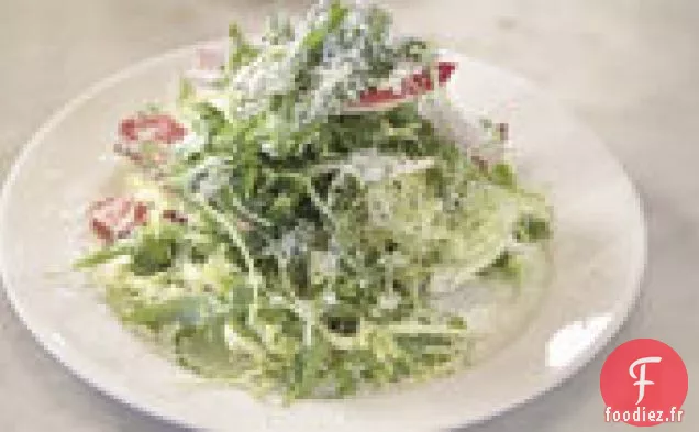 Salade au Parmigiano-Reggiano et vinaigrette aux anchois