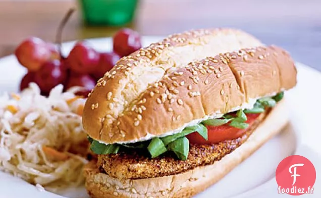 Sandwichs au Tilapia en Croûte de Semoule de Maïs au Beurre de Lime