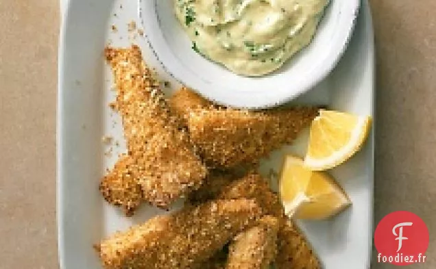 Panko - Bâtonnets De Poisson En Croûte Avec Sauce Aux Herbes