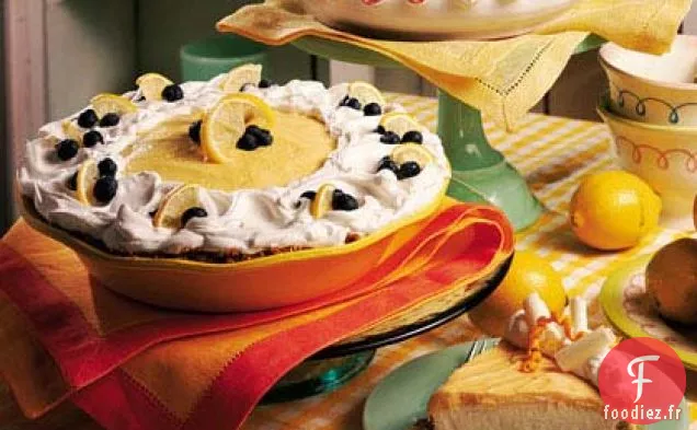 Tarte à la Crème Au Citron et aux Myrtilles