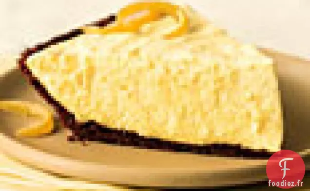 Tarte Au Citron En Mousseline De Soie Avec Croûte De Pain D'Épice