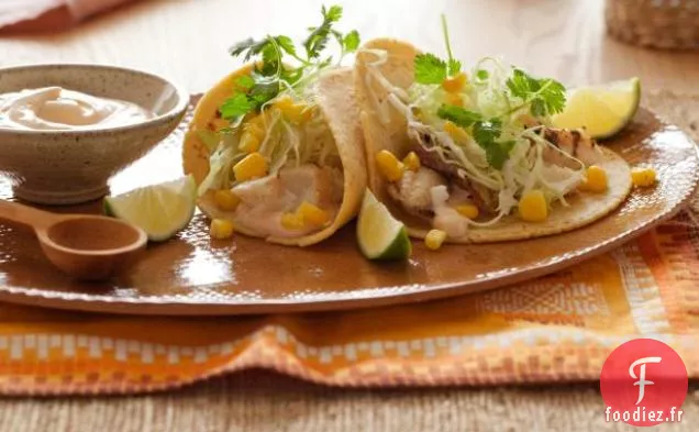 Tacos de Poisson à la Crème Chipotle