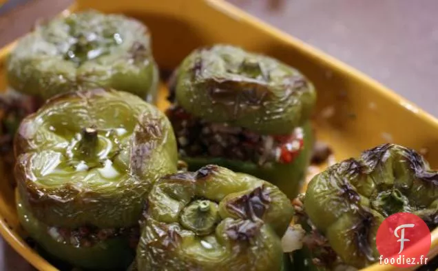 Poivrons Farcis à l'Agneau et aux Aubergines