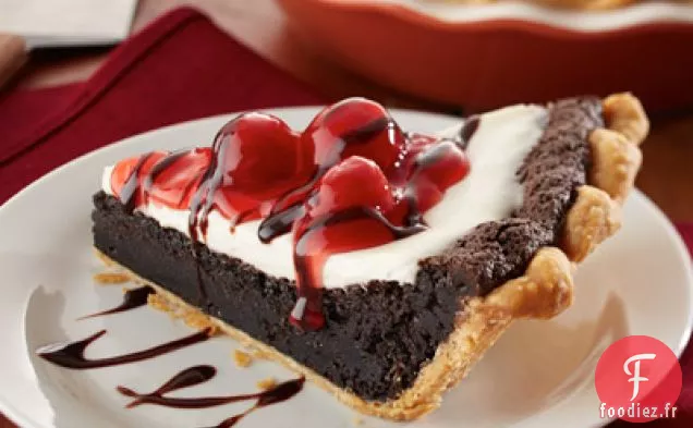 Tarte au Fudge à la Crème Sure aux Cerises