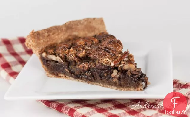 Tarte Aux Pacanes Au Chocolat Bourbon Avec Croûte De Blé Entier