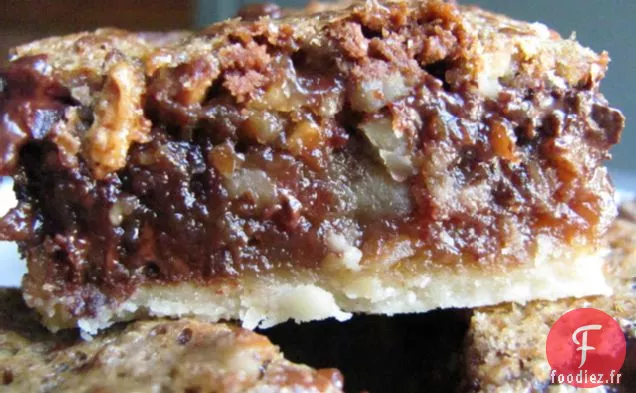 Barres à tarte Chocolat-caramel-pacanes