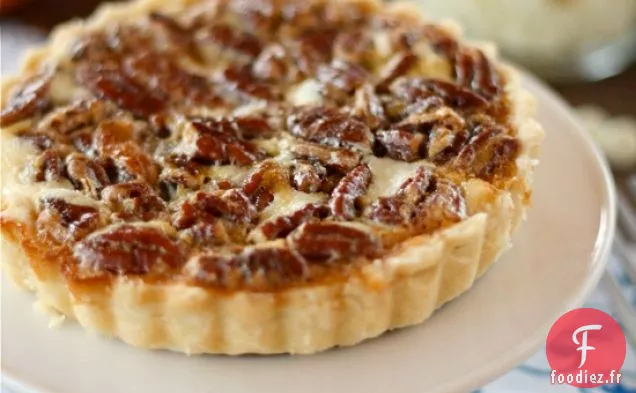 Tartes au Gâteau au Fromage au Chocolat Blanc Et aux Pacanes