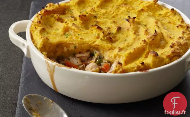Tarte au Berger à la Dinde avec Garniture à Deux Pommes de terre