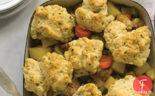 Tarte Au Poulet Avec Des Biscuits Aux Herbes