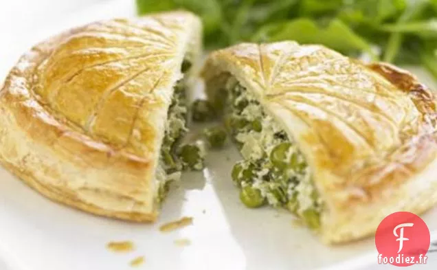 Pithivier aux Pois, Estragon et Fromage à la Crème