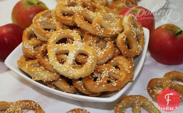 Bretzels Au Sésame Et Au Fromage