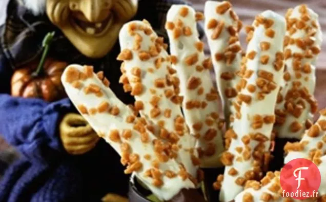 Os de bretzel trempés au chocolat