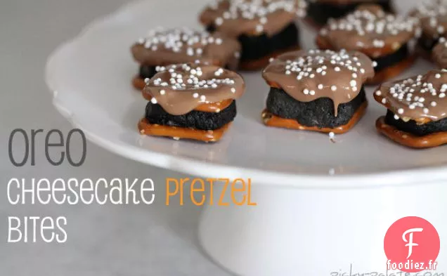 Bouchées de Bretzel au Gâteau au Fromage Oreo