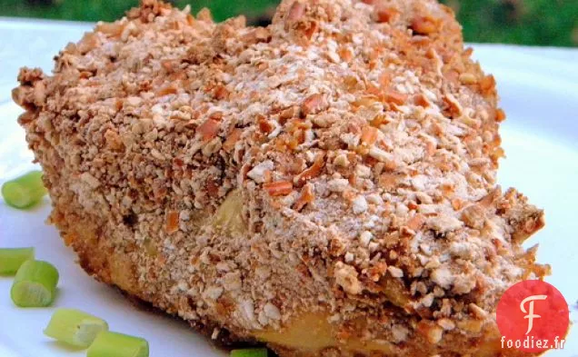 Trempette Au Poulet En Croûte De Bretzel Et Au Beurre D'Arachide