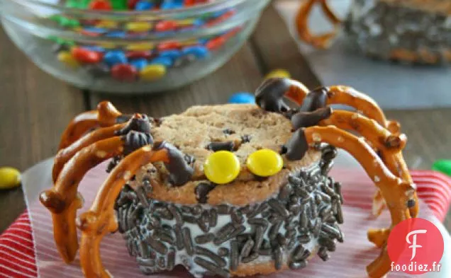 Araignées Effrayantes de Sandwich à la Crème Glacée