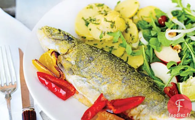 Truite Poêlée au Saumon Fumé