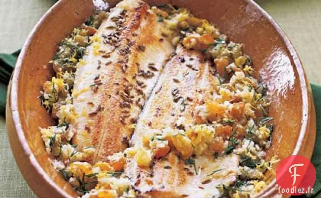 Truite en Croûte de Fenouil et Vinaigrette Citron-Gingembre