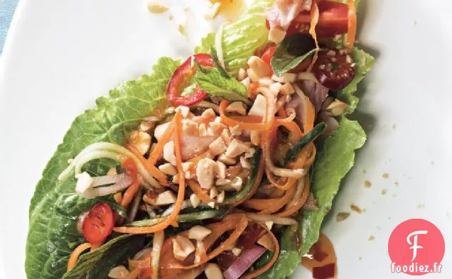 Wraps De Laitue À La Truite Fumée