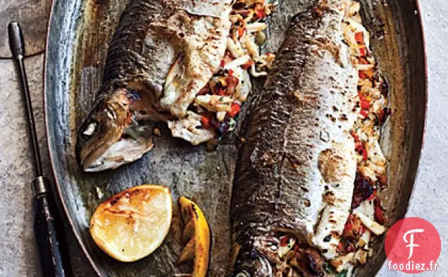 Truite Farcie au Crabe en Morceaux