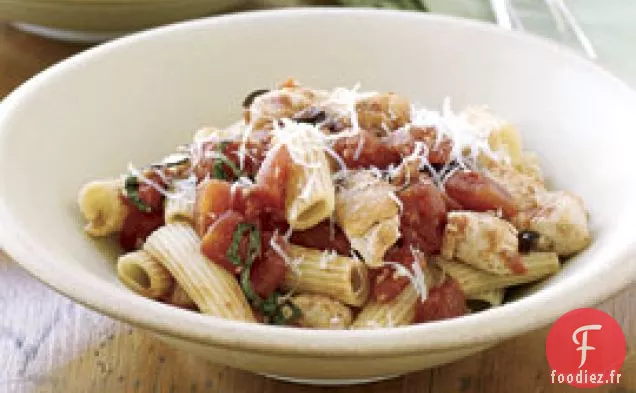 Sauté De Poulet Rapide Aux Tomates, Olives Noires Et Basilic