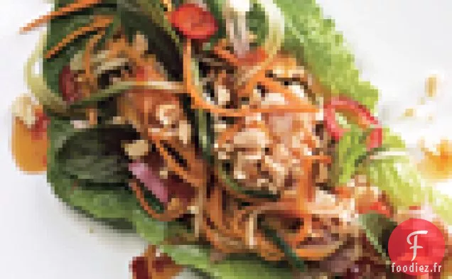 Wraps de Laitue à la Truite Fumée