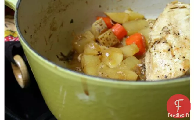 Poulet braisé au Cidre