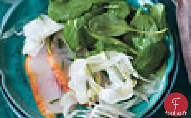 Poisson Fumé avec Salade de Fenouil et Roquette