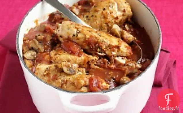 Poulet Aux Tomates Et Champignons