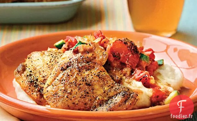 Cuisses De Poulet À La Sauce Tomate Épaisse