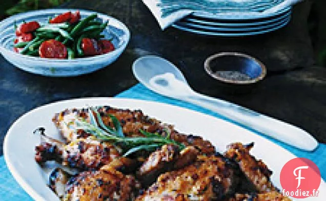 Poulet Cuit Au Four Sucré Et Salé À L'Ananas Et À L'Estragon