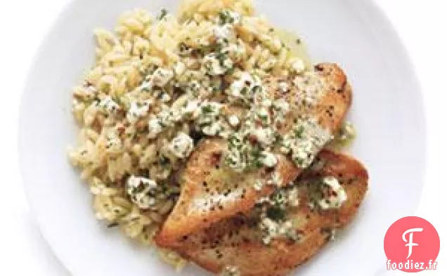 Poulet À La Vinaigrette Au Fromage De Chèvre