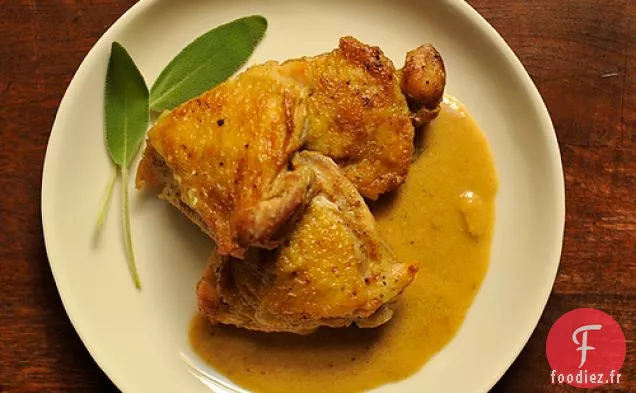 Poulet À La Sauce Crémeuse À La Moutarde De Dijon