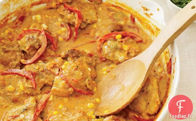 Cuisses de Poulet Braisées au Curry et au Yogourt