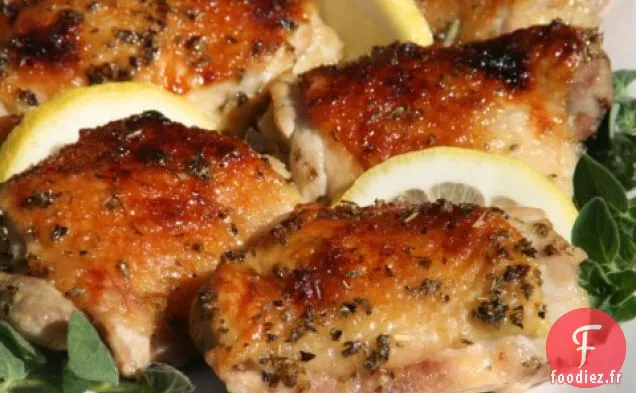 Poulet Collant au Citron et à l'origan