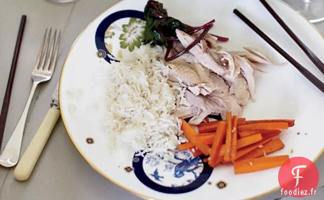 Poulet Hainan au Riz et deux Sauces