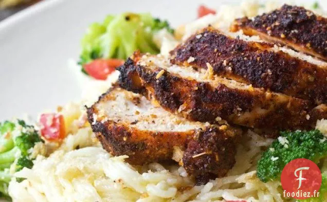 Pâtes au Poulet Noircies