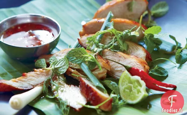 Poulet à la Citronnelle et à la Coriandre avec Trempette au Miel