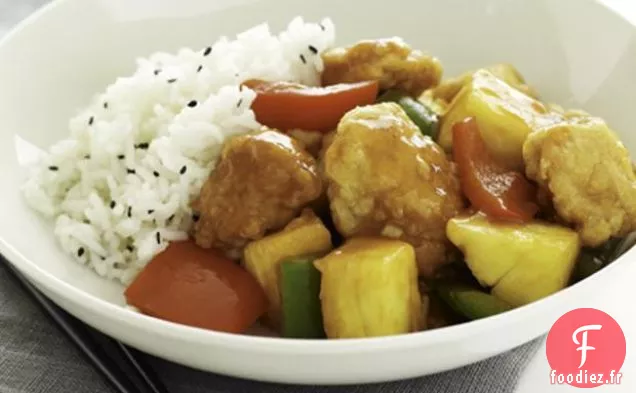 Poulet Aigre-Doux Au Riz Au Sésame