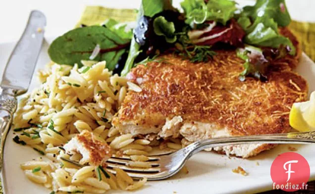 Poulet Milanais aux Légumes Verts Printaniers