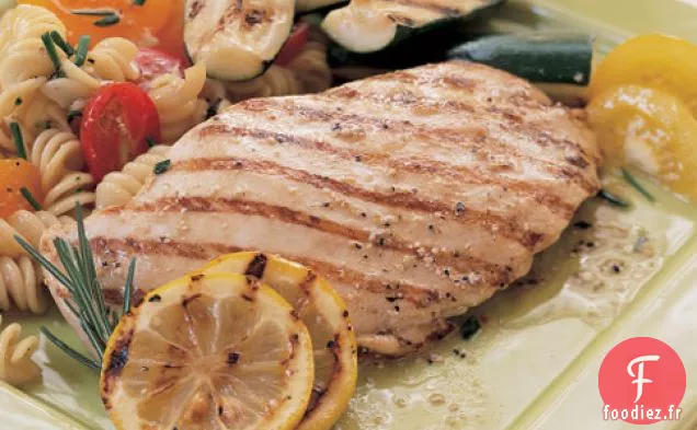 Poulet Grillé Au Citron Et Au Romarin