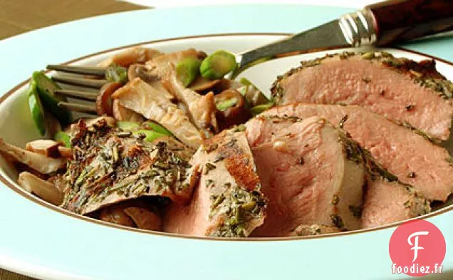 Canard Grillé avec Salade de Champignons Tiède et Vinaigrette à la Truffe