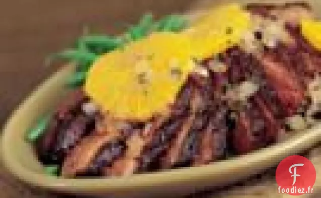 Magrets De Canard Frottés À La Coriandre Et Oranges Glacées