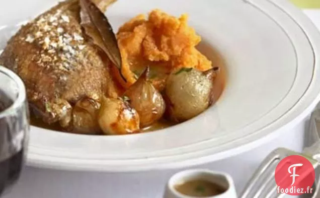 Cuisses De Canard Rôties Avec Purée De Patates Douces