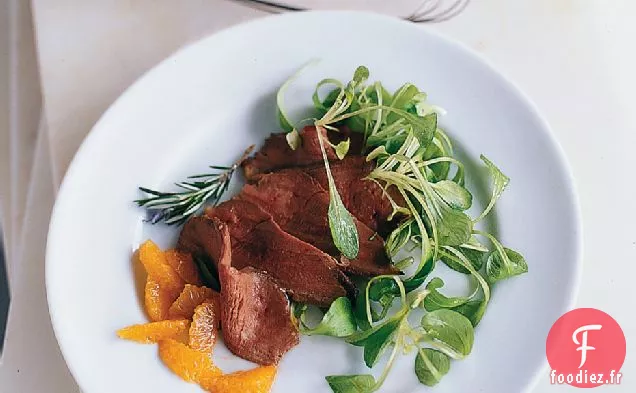 Salade de Canard Fumé de Mazzio à la Mandarine et au Romarin