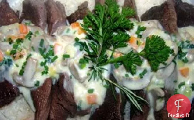 Poitrine d'Oie aux Champignons au Romarin