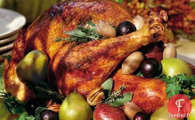 Dinde Rôtie À la Sauge et au Thym